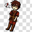 Zuko shimeji, boy in red suit transparent background PNG clipart