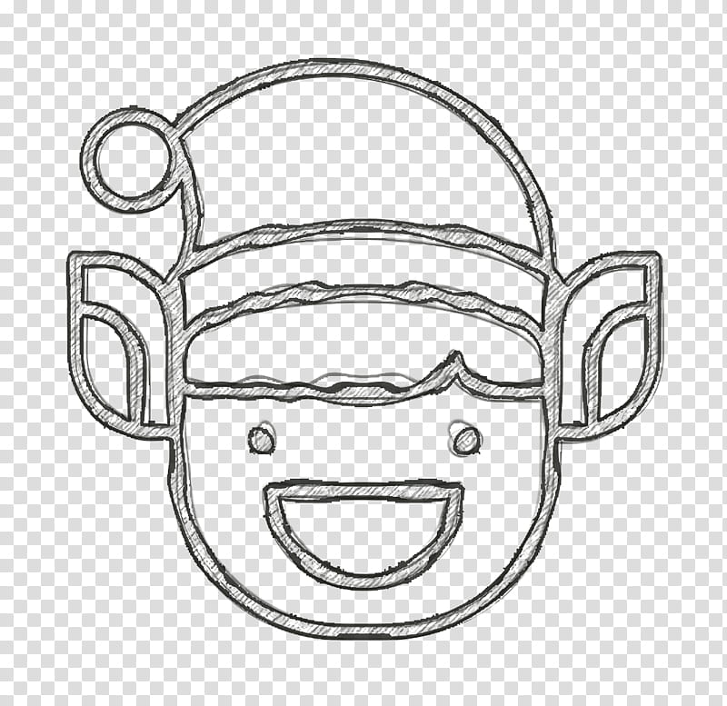 elf icon emoji icon emoticon, Grin Icon, Happy Icon, Smile Icon, Face, White, Facial Expression, Head transparent background PNG clipart