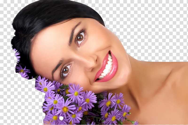 Lavender, Hair, Face, Skin, Beauty, Nose, Closeup, Forehead transparent background PNG clipart
