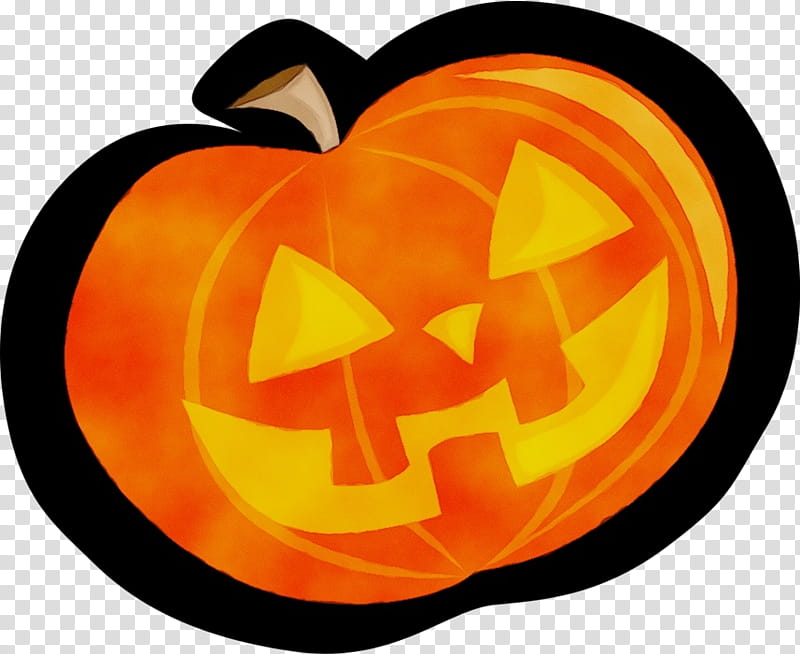 Halloween Pumpkin, Watercolor, Paint, Wet Ink, Jackolantern, Carving, Halloween , Vegetable Carving transparent background PNG clipart