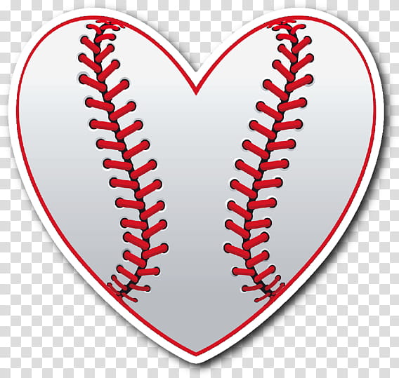 Cartoon Heart, Baseball, Softball, Sports transparent background PNG clipart