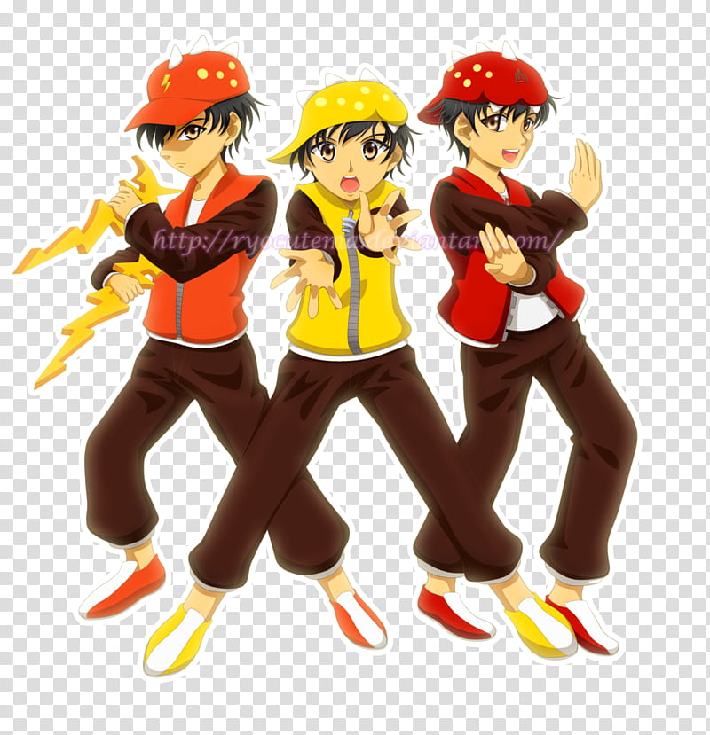 Art Contest: BoBoiBoy, three anime characters transparent background PNG clipart