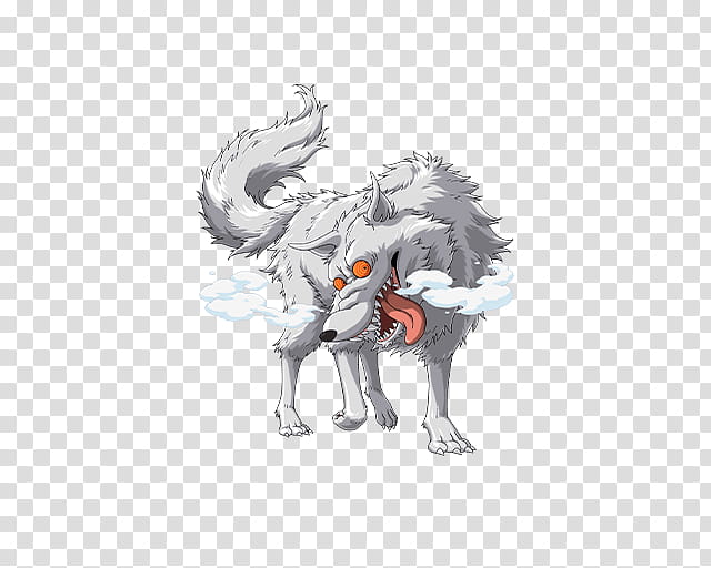 Wolf Unit Impel Down Level  Guard, white smiling wolf illustration transparent background PNG clipart