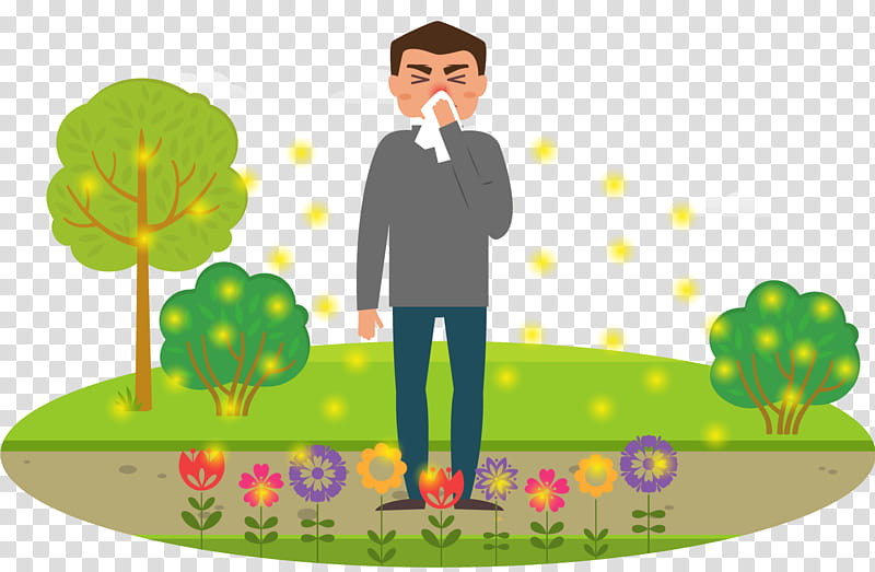 Green Grass, Hay Fever, Allergy, Rhinorrhea, Nose, Flower, Itch, Cartoon transparent background PNG clipart
