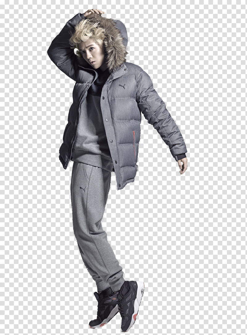 Luhan, man wearing black hoodie transparent background PNG clipart