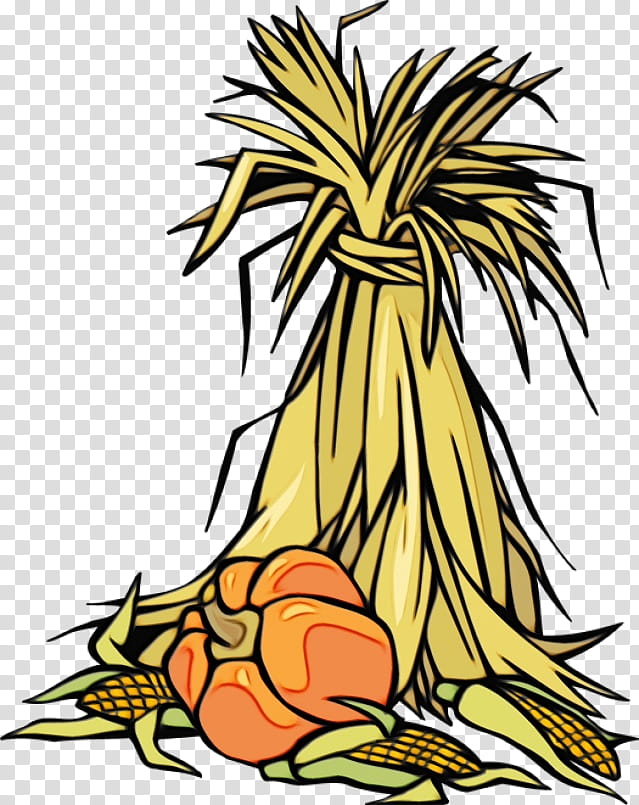 Cartoon Palm Tree, Corn, Baby Corn, Autumn, Yellow, Plant, Leaf, Woody Plant transparent background PNG clipart