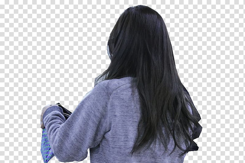 YURI, woman wearing gray jaket transparent background PNG clipart