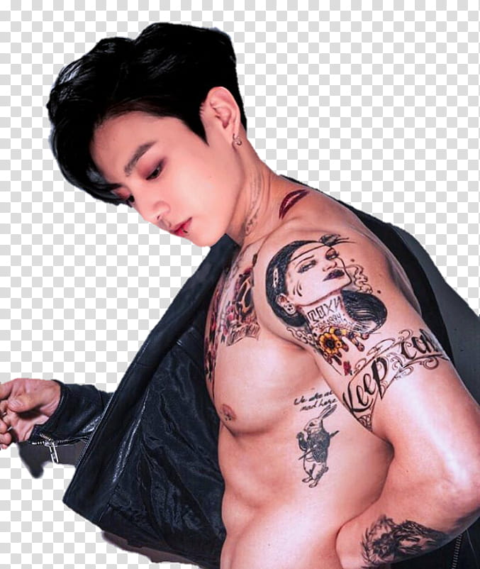 JEON JUNGKOOK TATTOO BTS BADBOY transparent background PNG clipart