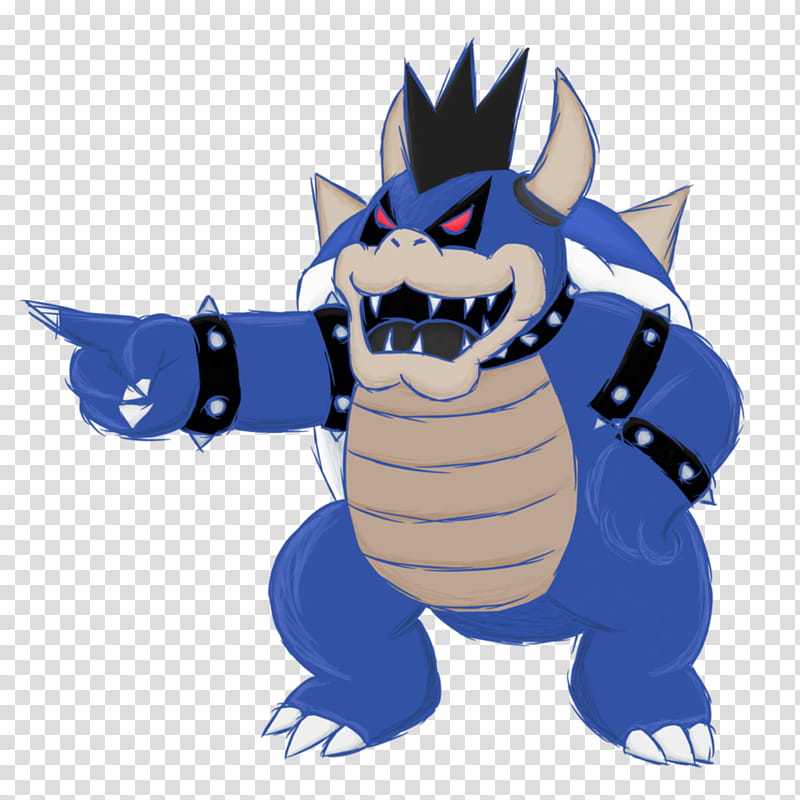 Dark Bowser points at things transparent background PNG clipart