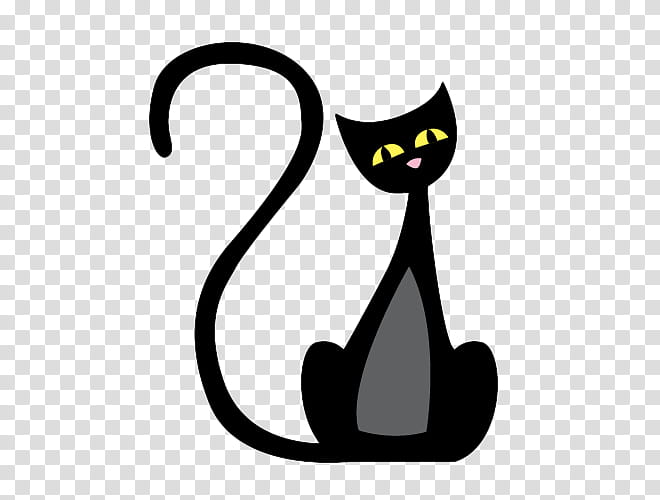 HALLOWEEN HANNAK, black cat illustration transparent background PNG clipart