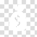 White Symbols Icons, Cash, white bag illustration transparent background PNG clipart