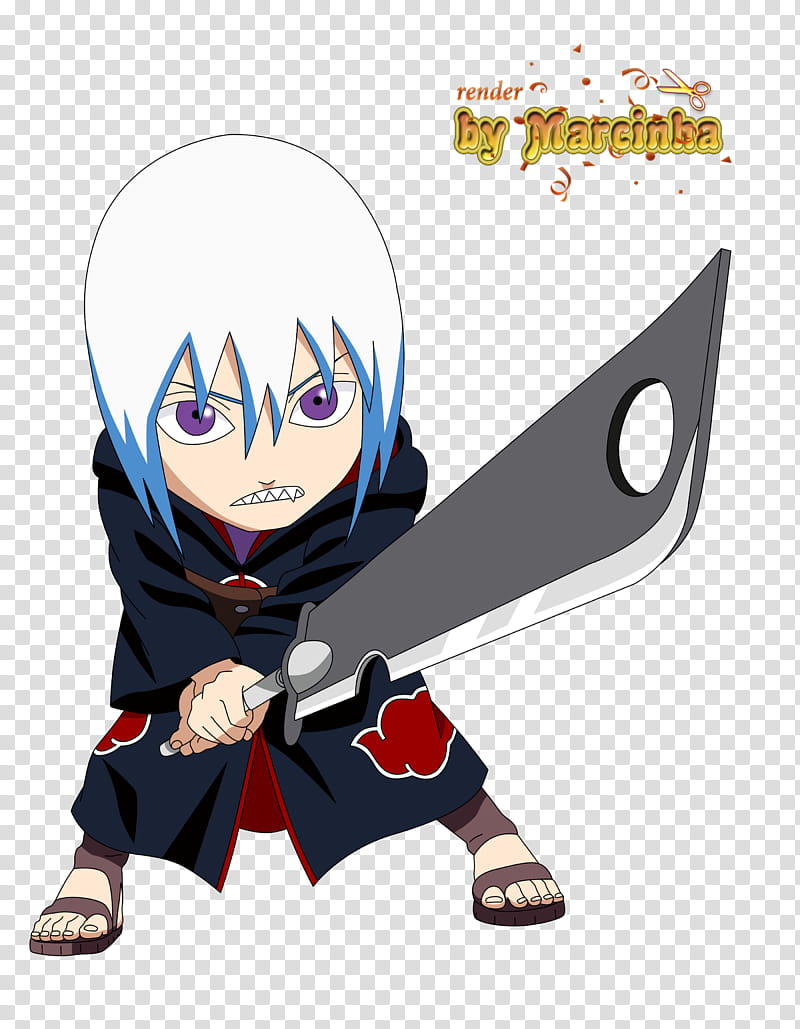 Chibi Suigetsu, drawing of a character from Naruto transparent background PNG clipart