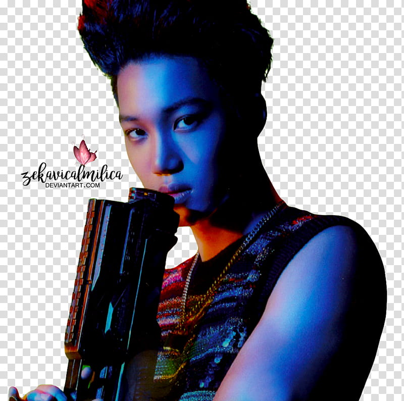 EXO Kai The Power Of Music, man holding assault rifle transparent background PNG clipart