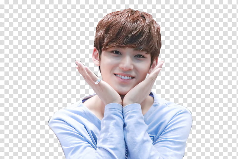 Wonwoo Mingyu, man wearing blue long-sleeved top transparent background PNG clipart