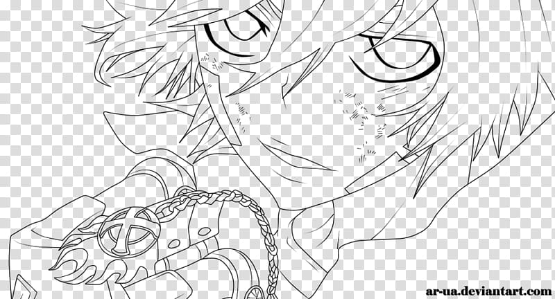 reborn  lineart, male anime character transparent background PNG clipart