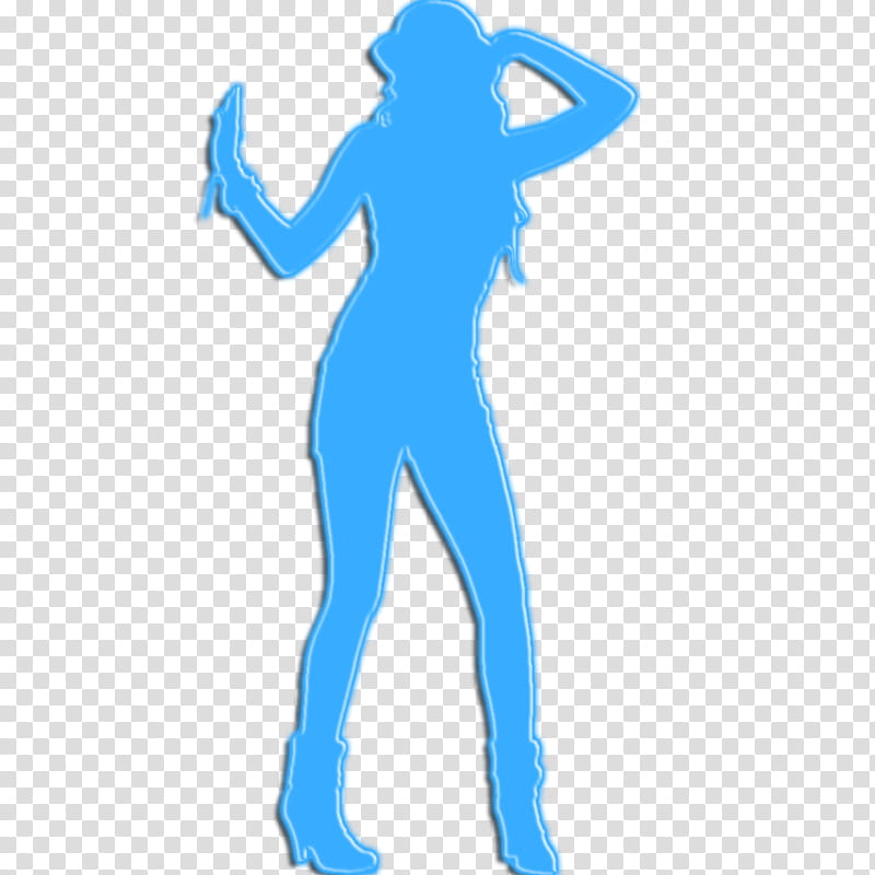 Miley Cyrus, blue silhouette of dancing girl transparent background PNG clipart