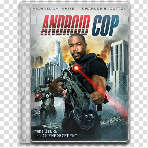 Movie Icon Mega , Android Cop, Android Cop DVD case transparent background PNG clipart