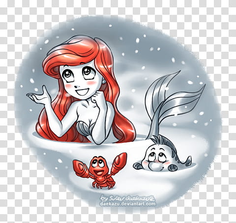 Winter Ariel, Princess Ariel painting transparent background PNG clipart