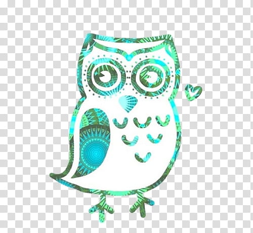 Overlays, green and white owl illustration transparent background PNG clipart