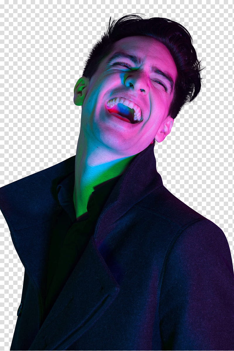 Brendon Urie, man laughing transparent background PNG clipart