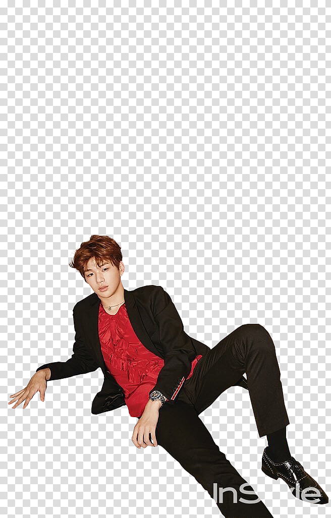 Daniel Wanna One WKorea, man lying on floor transparent background PNG clipart