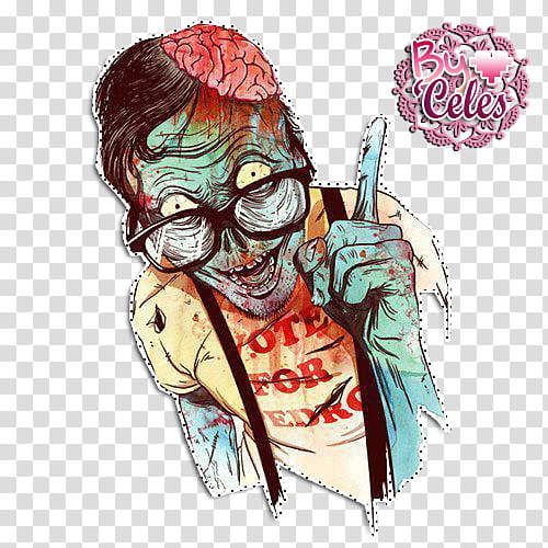 Use Your Brain, zombie illustration transparent background PNG clipart