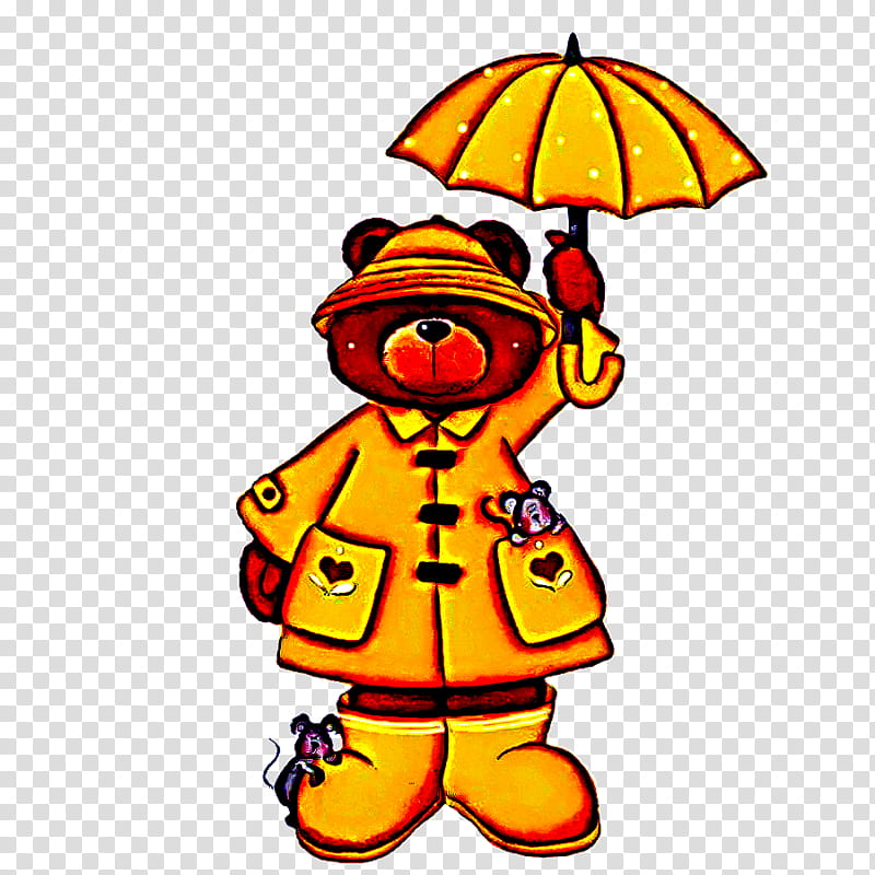 Orange, Cartoon, Yellow, Umbrella, Fictional Character transparent background PNG clipart