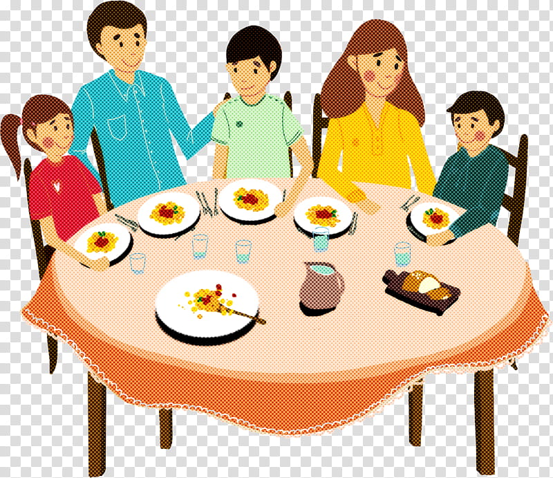 table sharing meal food cuisine, Dish, Conversation, Dinner, Family s, Breakfast, Play transparent background PNG clipart
