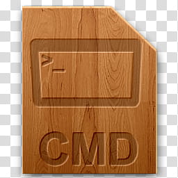 Wood icons for file types, cmd, CMD file icon transparent background PNG clipart
