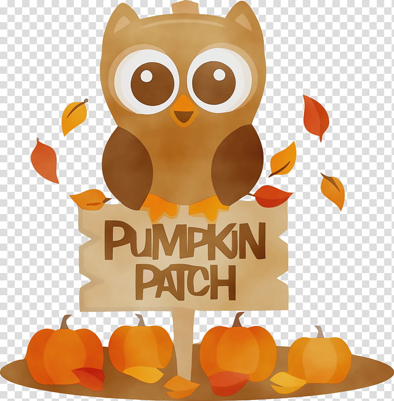 Candy corn, Thanksgiving Owl, Owl Cartoon, Autumn, Watercolor, Paint, Wet Ink, Trickortreat, Orange, Logo transparent background PNG clipart