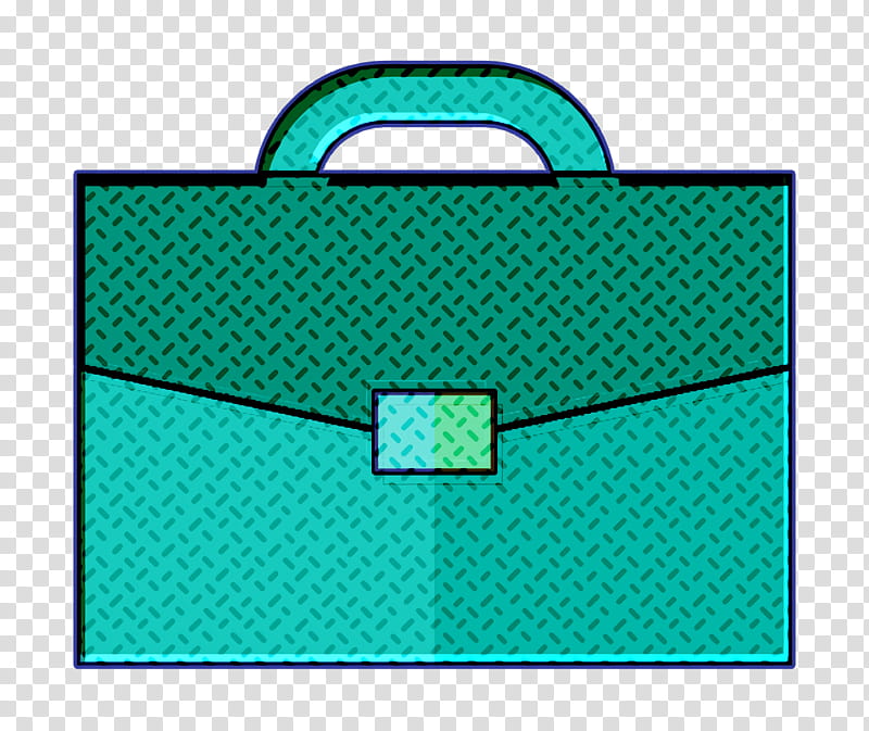 Briefcase icon Business and Office icon, Green, Turquoise, Bag, Aqua, Teal, Handbag, Luggage And Bags transparent background PNG clipart