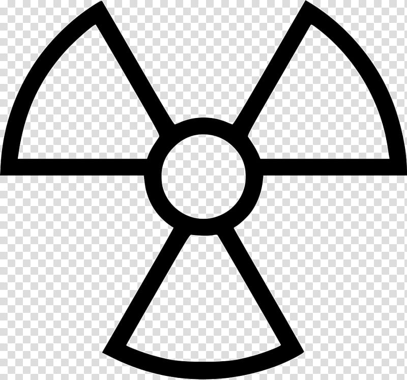 Radiation Symbol, Nuclear Power, Hazard Symbol, Radioactive Decay, Nuclear Power Plant, Black, Black And White
, Line transparent background PNG clipart