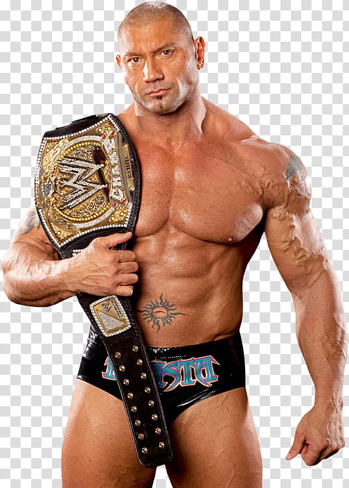 Batista WWE Champion  transparent background PNG clipart