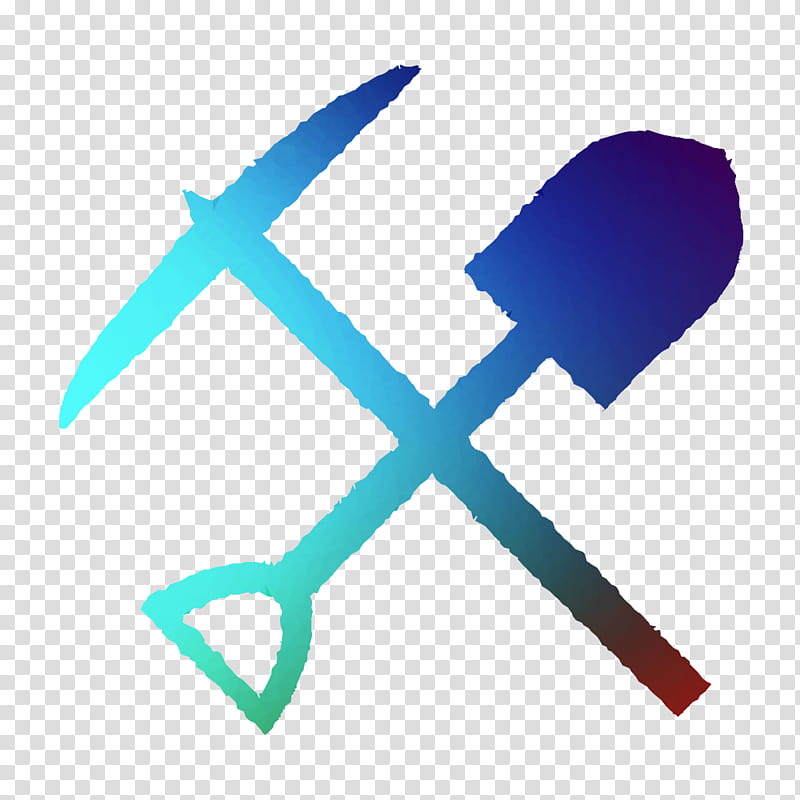 Graphy Logo, Shovel, Pickaxe, Mining, Tool, Turquoise, Azure, Electric ...