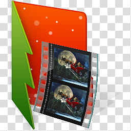 Christmas icons, My Video transparent background PNG clipart