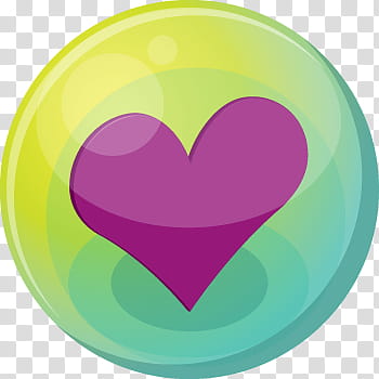 Heart Bubble Icons, purple, purple, green, and yellow heart ...
