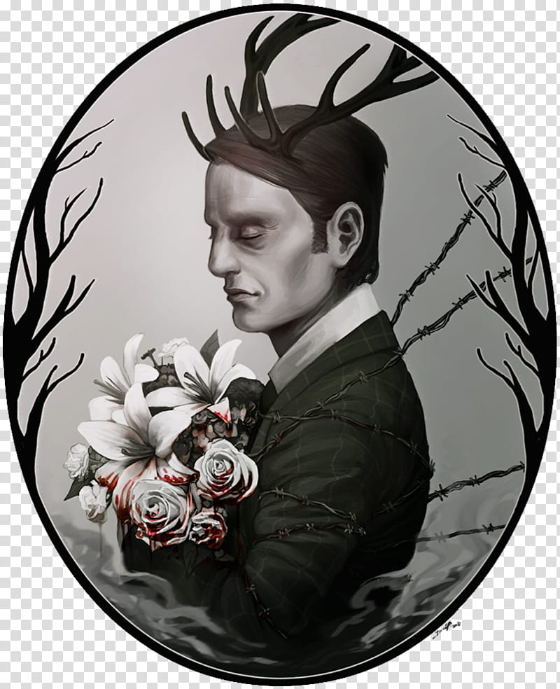 Flower Ornament, Hannibal, Hannibal Lecter, Will Graham, Drawing, Painting, Fan Art, Artist transparent background PNG clipart