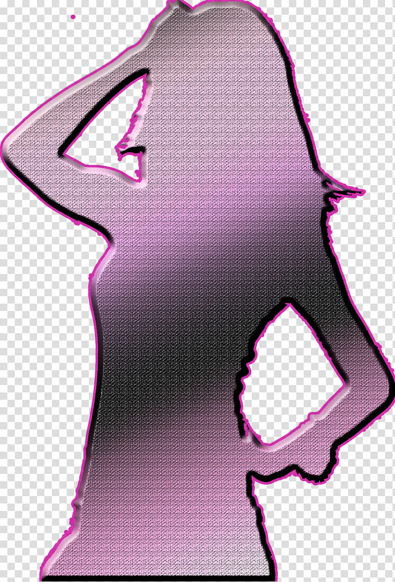 Siluetas, pink woman silhouette transparent background PNG clipart
