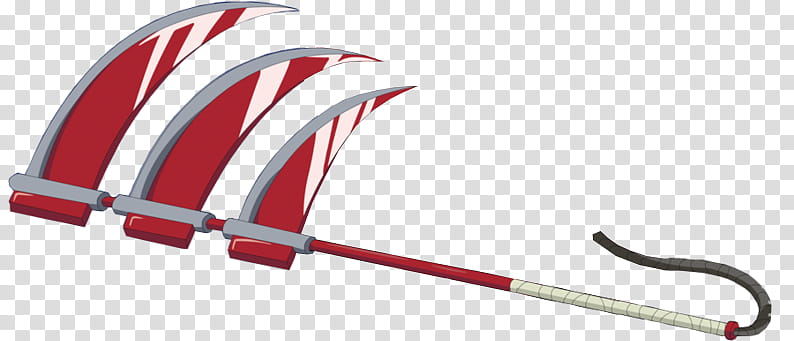 Hidan Triple Bladed Scythe, red blade transparent background PNG clipart