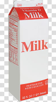 AESTHETIC,  fl oz Milk karton box transparent background PNG clipart