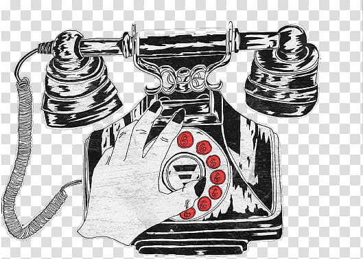 Telephone. Sketch illustration of a vintage telephone. | CanStock