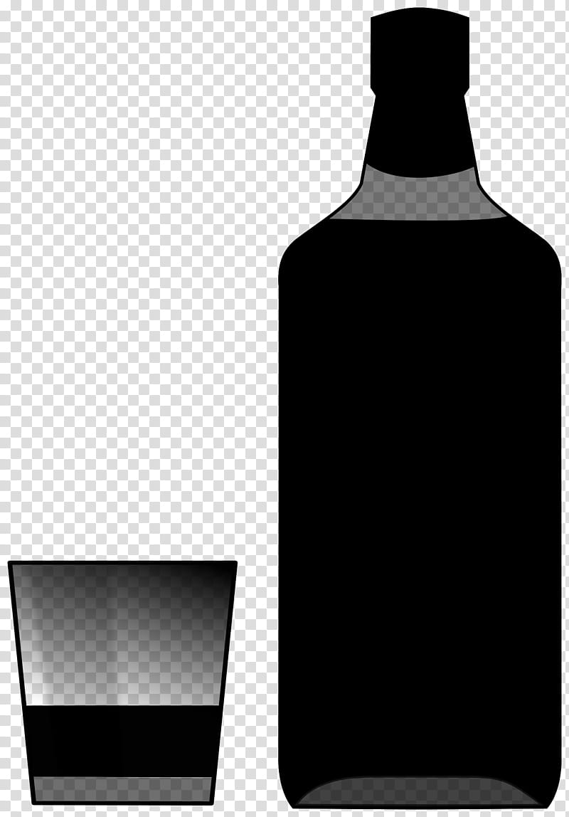 Wine Glass, Glass Bottle, Liqueur, Black, Wine Bottle, Alcohol, Drinkware, Distilled Beverage transparent background PNG clipart