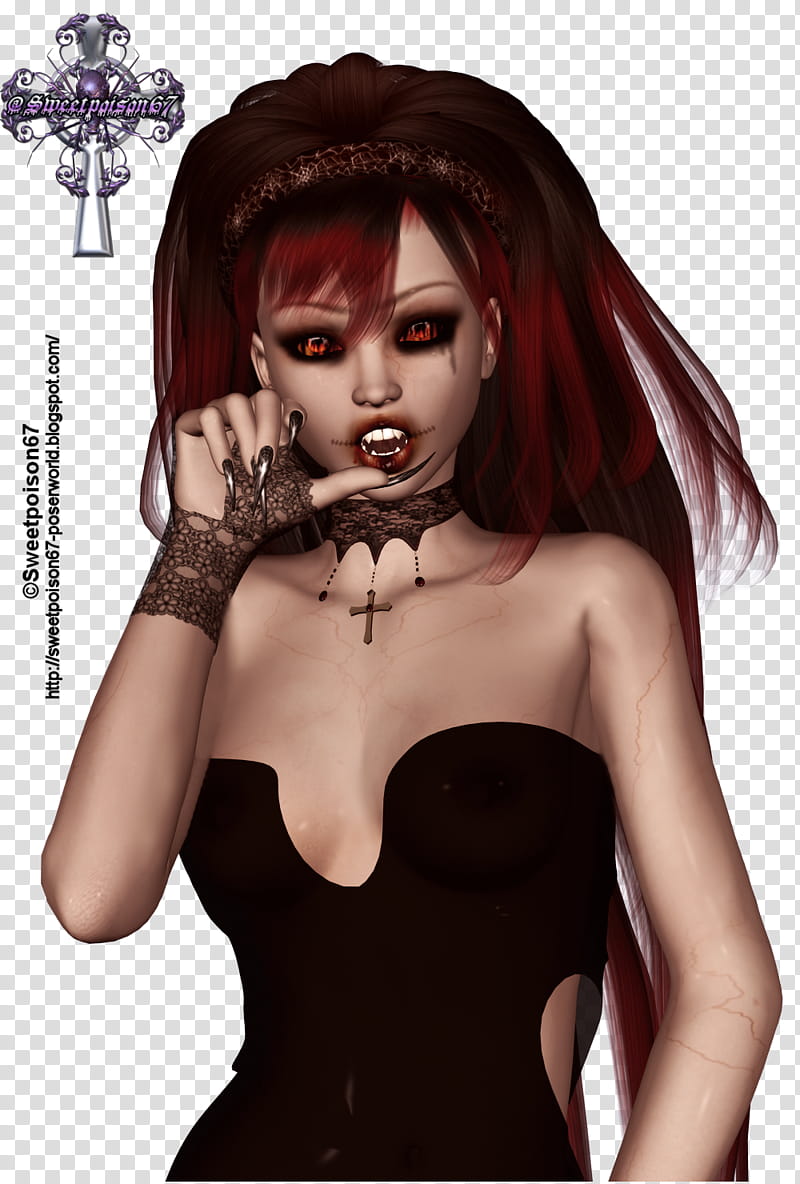 Lady Soul Vampire, female character transparent background PNG clipart