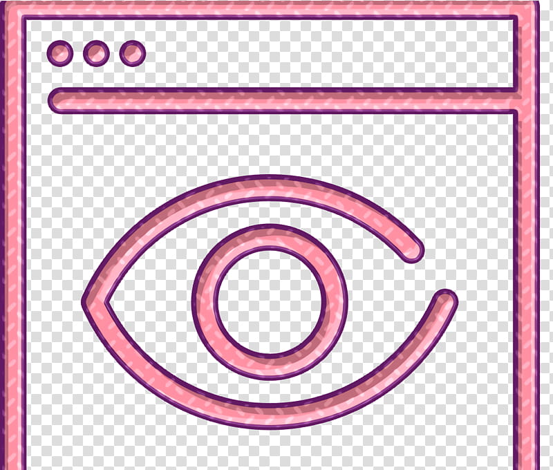 interface icon Eye icon Web Navigation Line Craft icon, Pink, Circle, Symbol transparent background PNG clipart