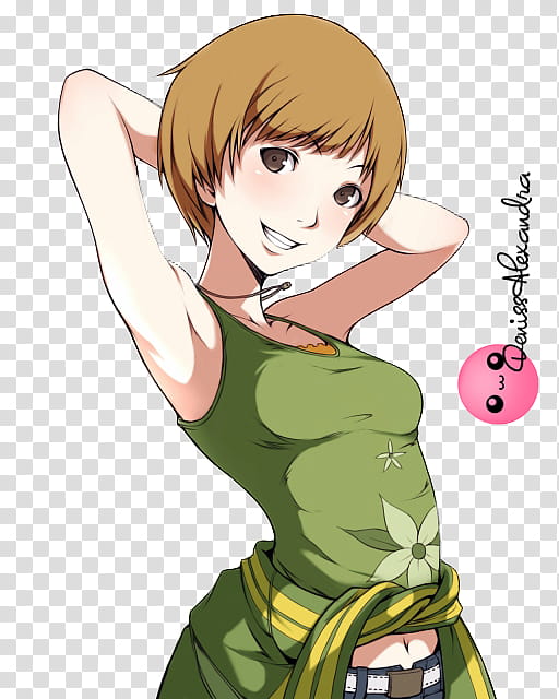 Chie Satonaka .RENDER., smiling woman illustration transparent background PNG clipart