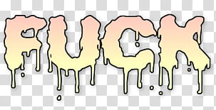 More s, yellow fuck melt text transparent background PNG clipart