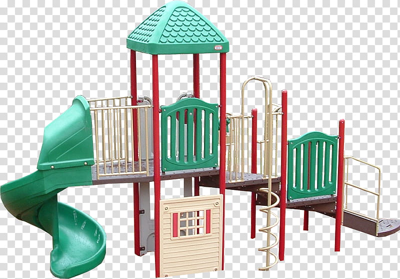 Spring, red, teal, and gray outdoor playset transparent background PNG clipart