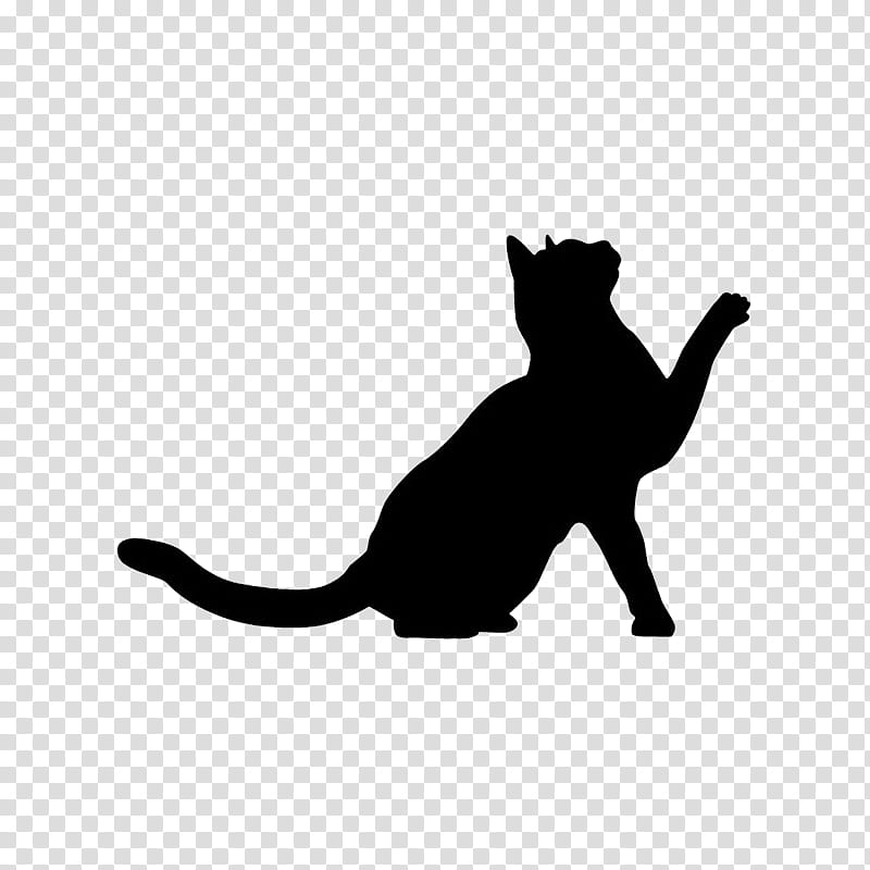 cat small to medium-sized cats black white black cat, Small To Mediumsized Cats, Tail, Silhouette, Whiskers transparent background PNG clipart