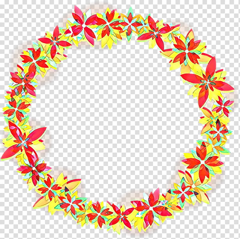 lei circle, Cartoon transparent background PNG clipart