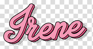 Red Velvet Irene, pink Irene text transparent background PNG clipart